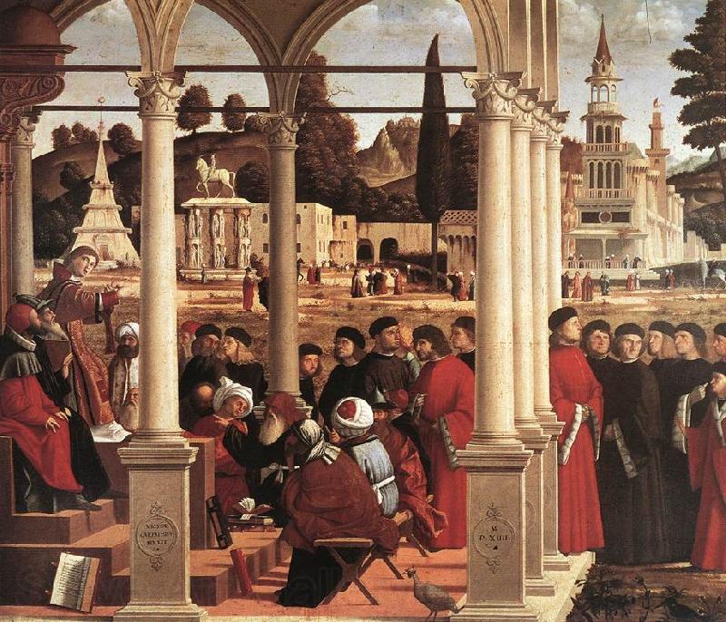 CARPACCIO, Vittore Disputation of St Stephen  fgh Norge oil painting art